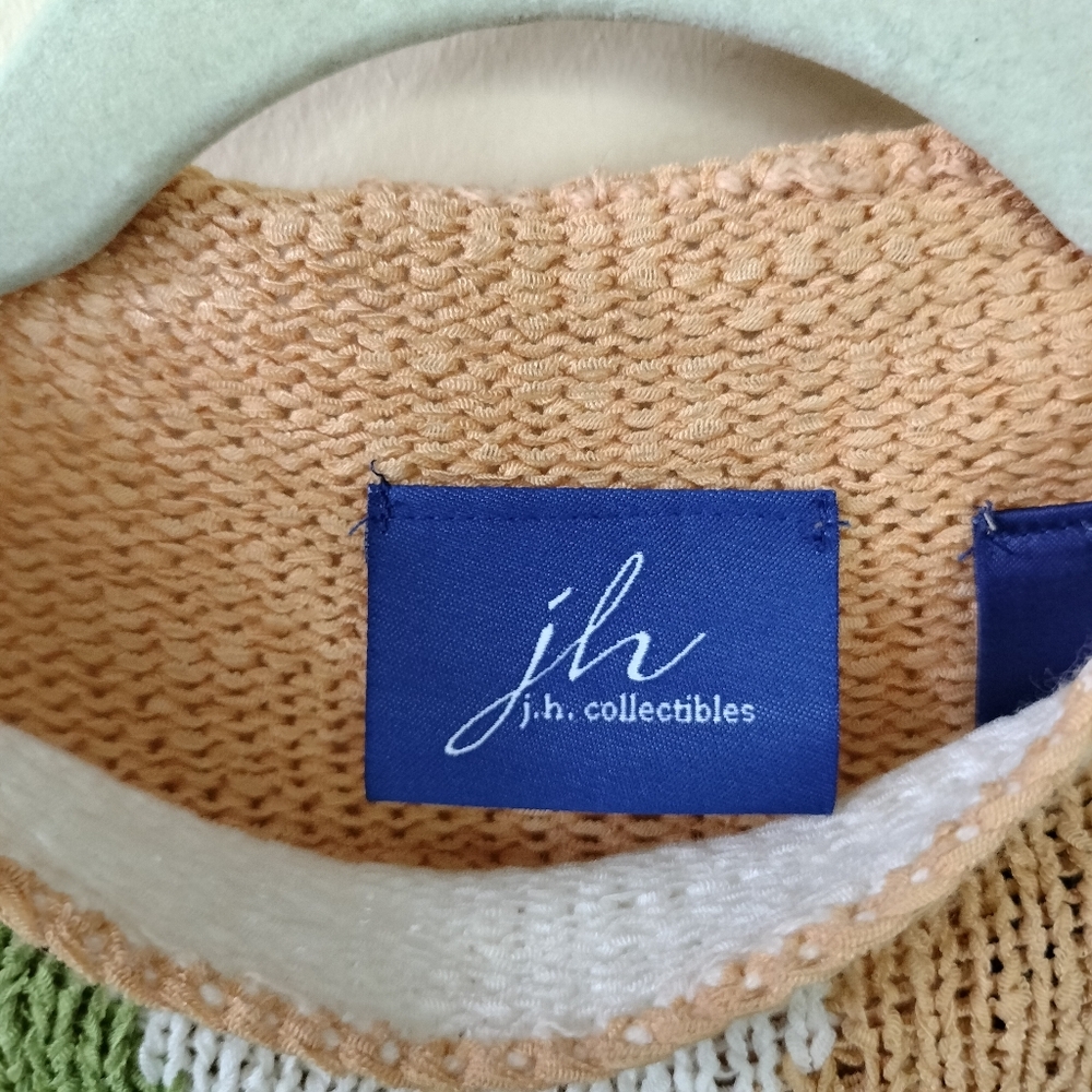 J.H. Collectibles Artsy colorful mock turtle neck knit sweater M New With Tags - Picture 8 of 11